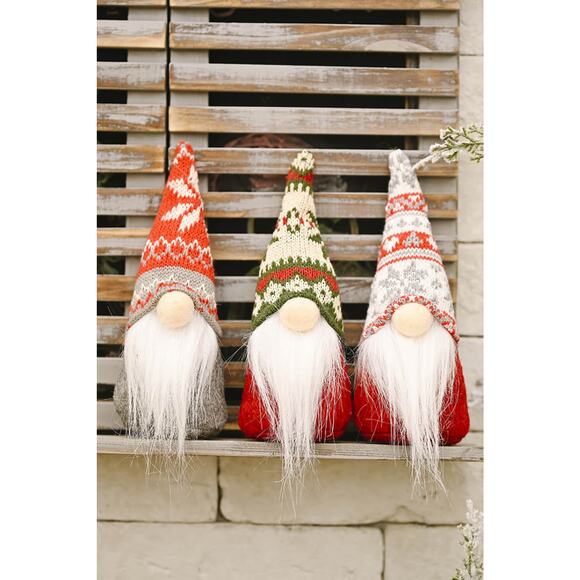 3-Pack Christmas Snowflake Hat Faceless Gnomes - Picture 2 of 6